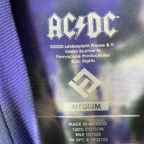 AC/DC, Money Talks, Tie-Dye Rock T-shirt size Medium - Picture 2 of 4